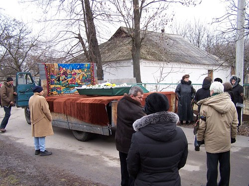 On the way to the cemetery