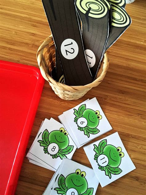  addition game math activity kindergarten log hoppin toads sea of