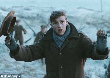 British soldier leaves his trench