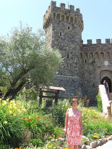 Beth outside castle