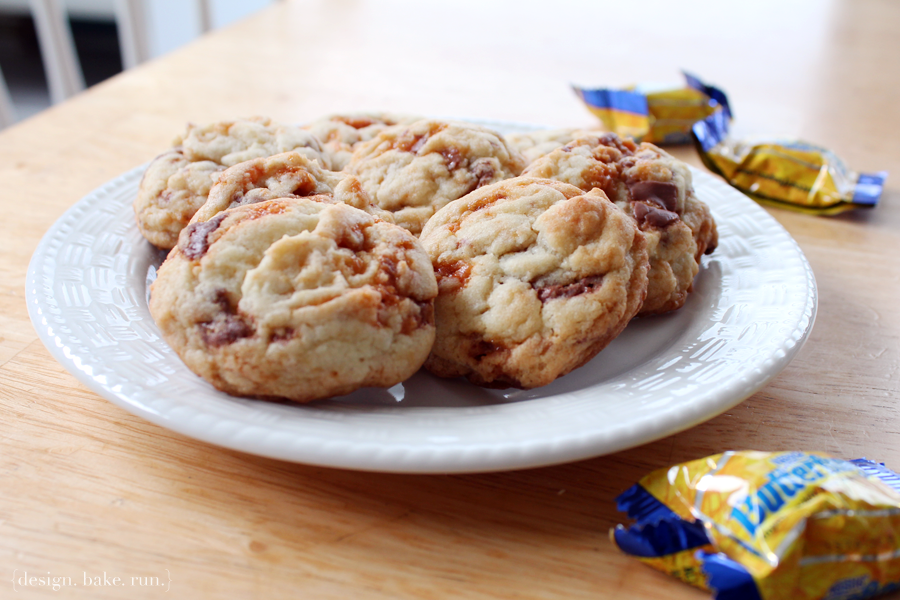 delicious homemade butterfinger cookies from design. bake. run.