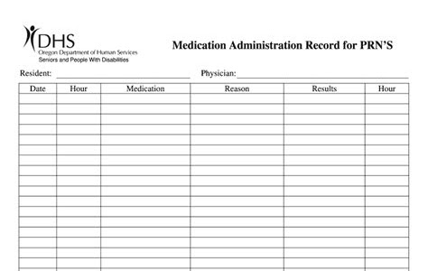 Download PDF Online template for prn administration record sheet Kindle Edition PDF