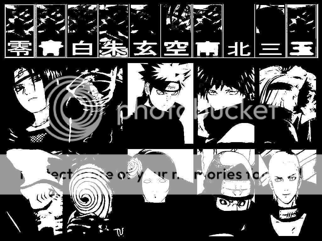 black and white akatasuki