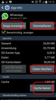 Whatsapp bilder senden bricht ab