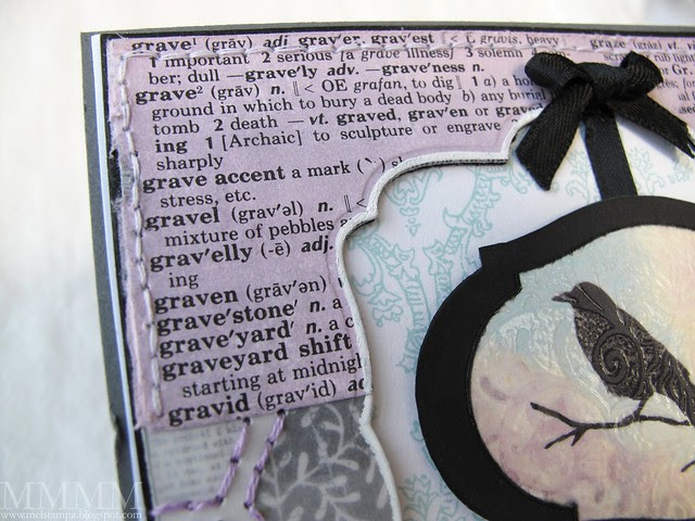 dictionary paper tinted with Milled Lavender distress ink