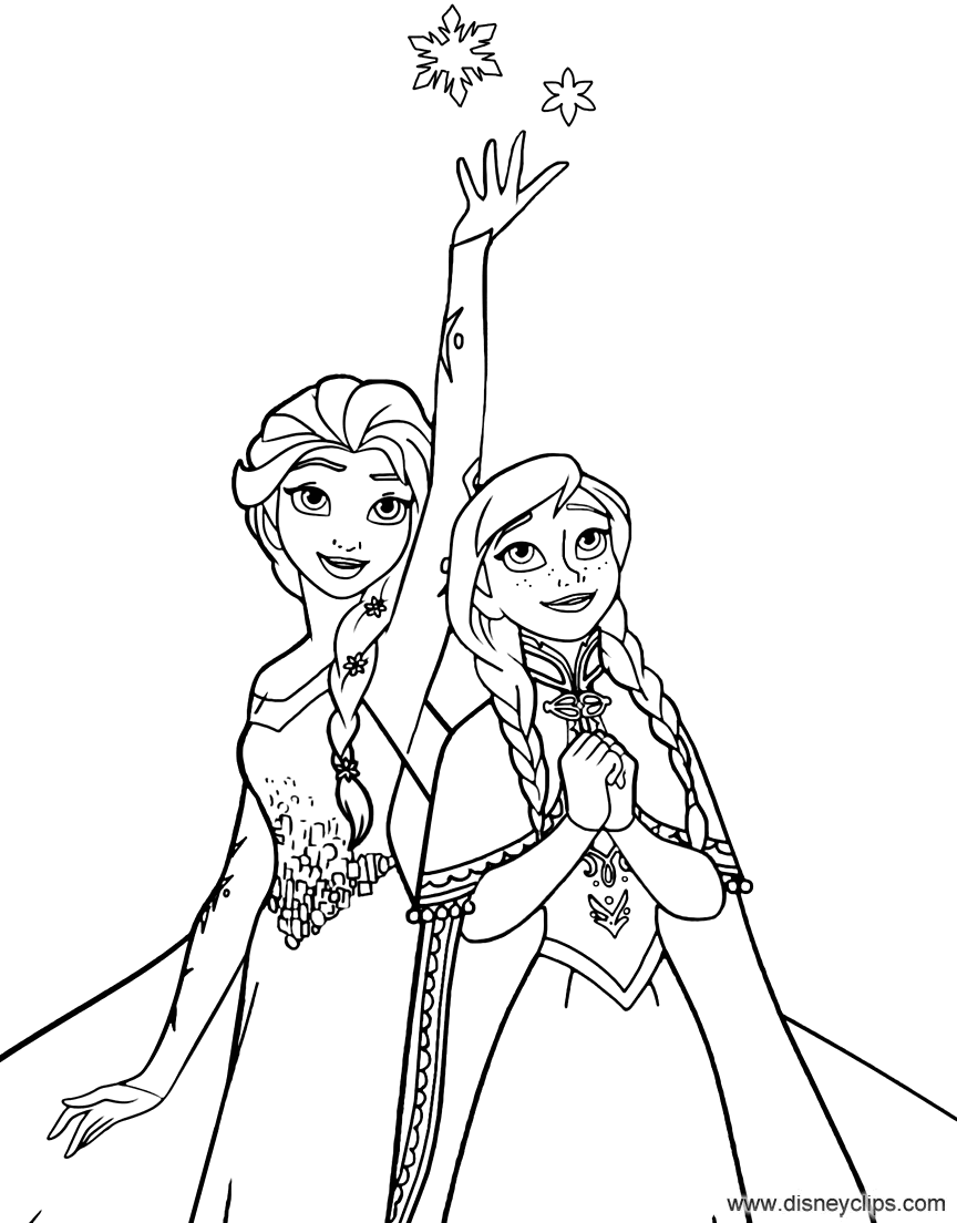 Download Disney's Frozen Coloring Pages | Disneyclips.com