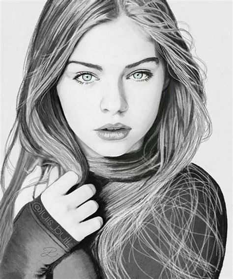 Beautiful Girl Portrait Drawing In 2023