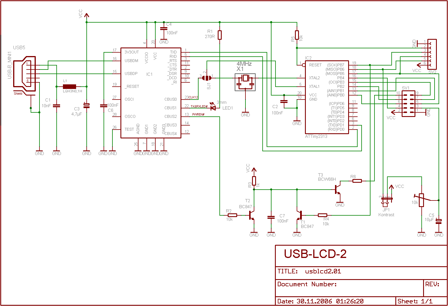 Usb Anschluss Schaltplan