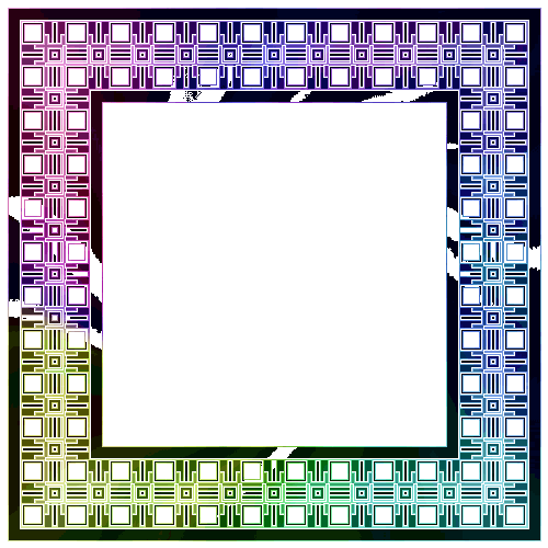 シニアの手習い 背景透過で模様枠が