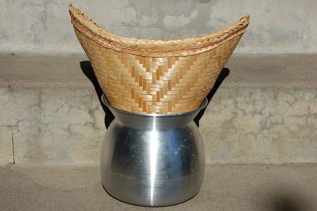 Bamboo sticky rice steamer by Eve Fox, Garden of Eating blog