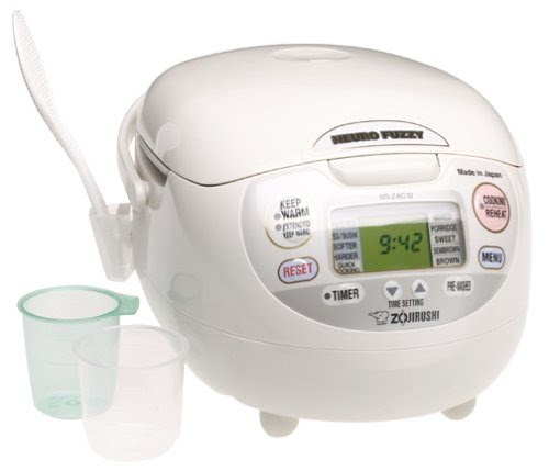 Zojirushi NS-ZCC10 5-1/2-Cup Neuro Fuzzy Rice Cooker and Warmer, Premium White