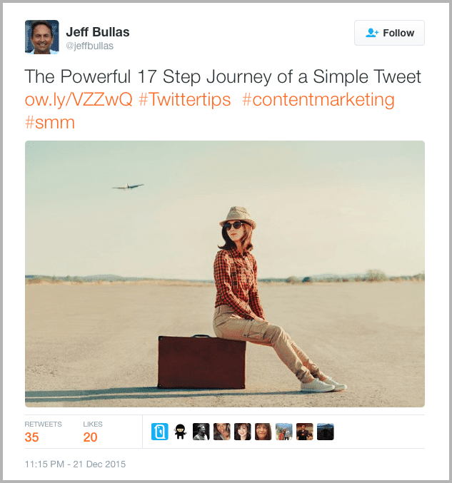 Jeff twitter as example for B2B social media marketing campaign