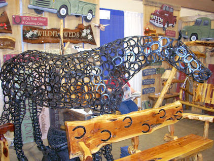 welded horseshoe art. Horseshoe Horse