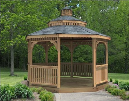 10' Cedar Octagon Double Roof Gazebo