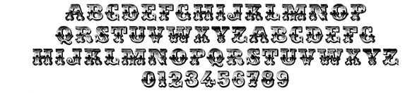 Romantiques western fonts