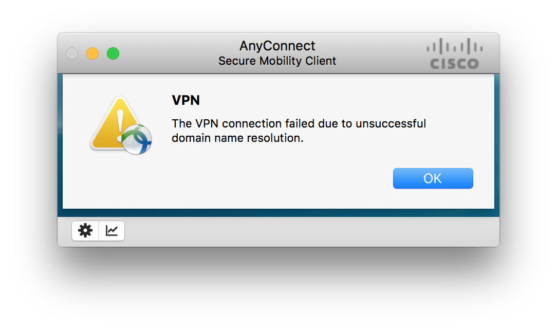 AnyConnect - The VPN Connection Failed (Domain Name ...