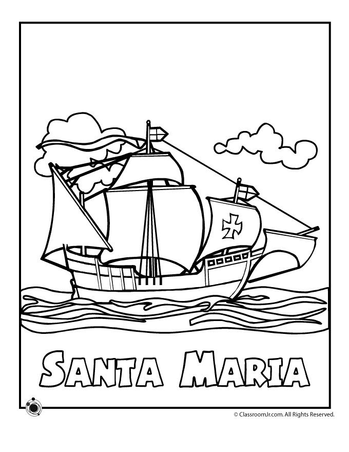 Coloring Pages Of Columbus Day Free Printables Flour Colouring