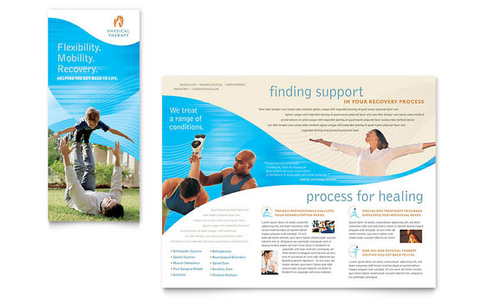 Physical Therapist Brochure Template Design