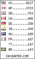 visitors by country counter
