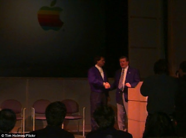 First glimpse: More than 16 years later, Holmes uploaded the pictures to his Flickr account for the world's first viewing of the historical moment at Apple