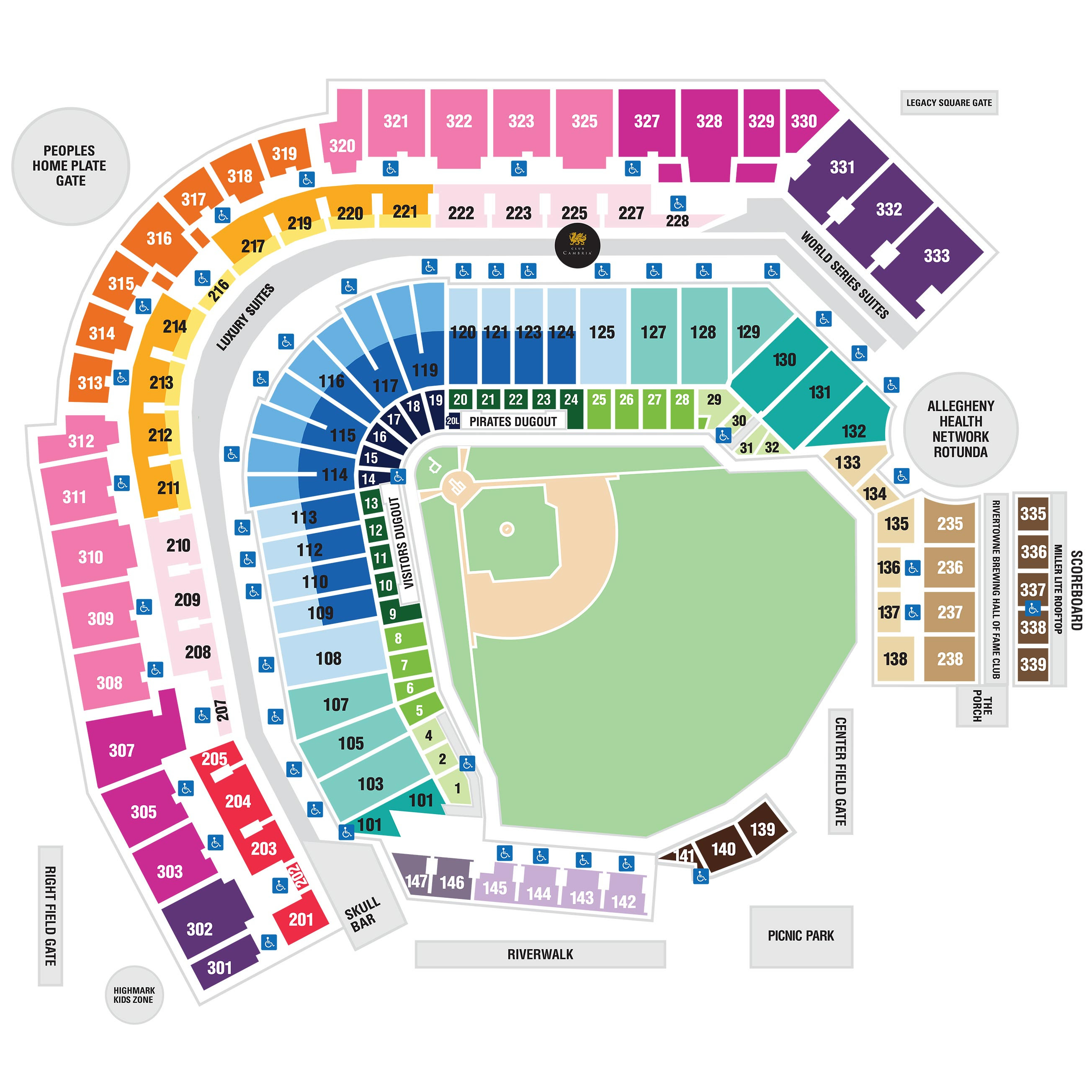 pnc park seating map Pnc Park Chart Lcm Ua Org pnc park seating map