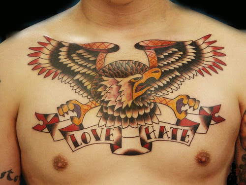 Eagle  Chest Piece Tattoo