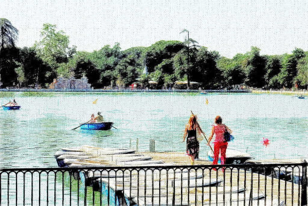 Una mañana de julio en el estanque del Retiro