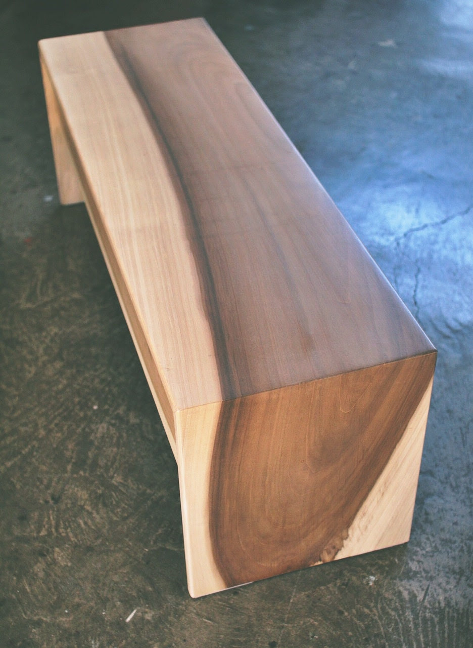 Items similar to Modern Minimalist Hardwood Bench and ...