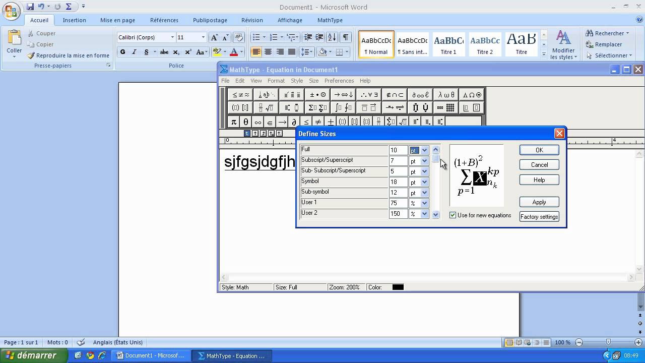 6 tutorial mathtype 2003   Math Word et 6 avec ou astuces Type Utiliser 2007