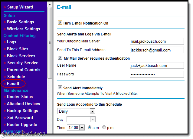 email alerts for block sites in netgear email alerts for block sites in netgear