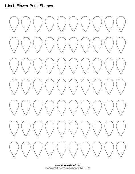  free printable petal template oval flower petals template download