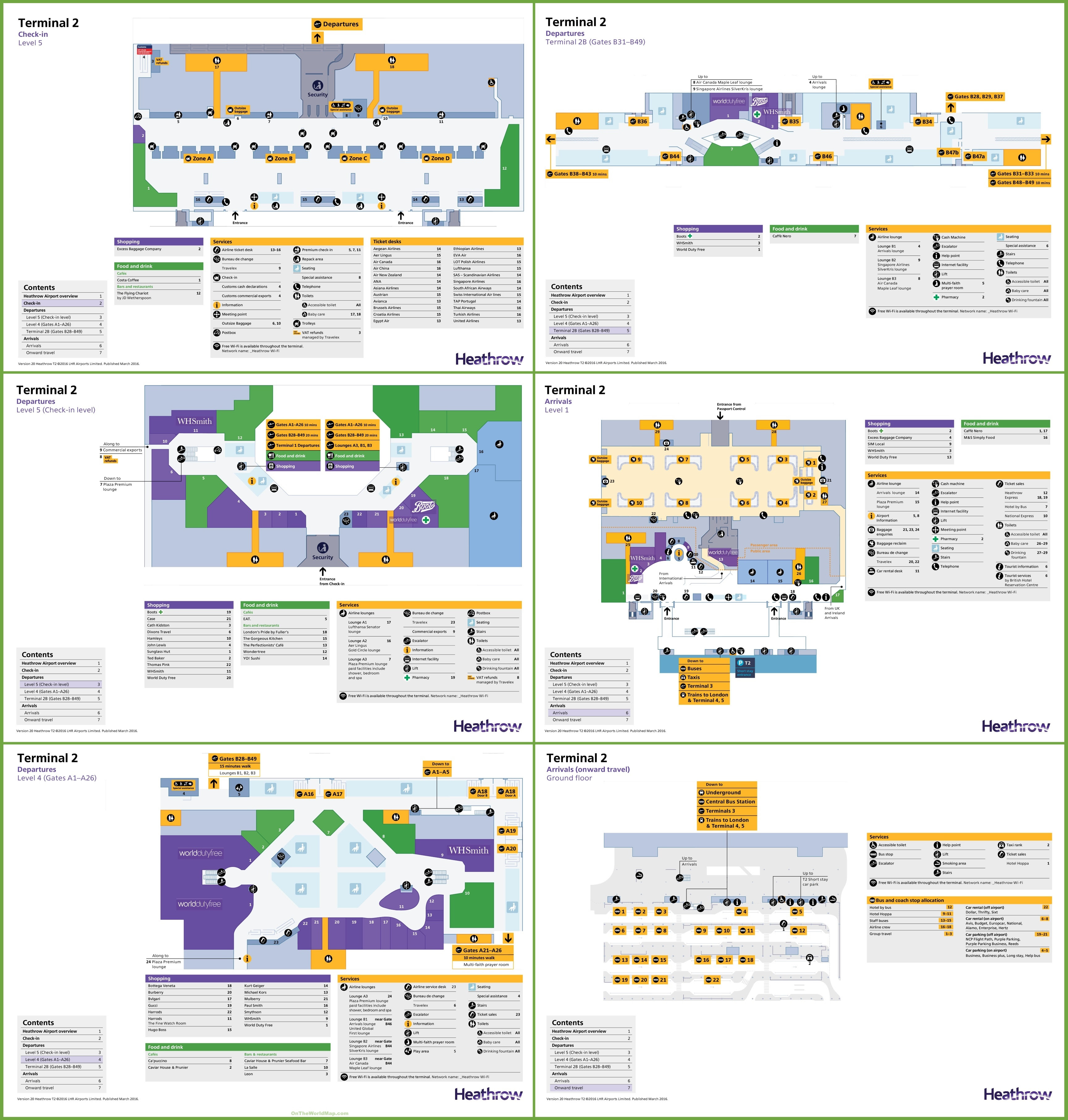 london heathrow airport map Heathrow Terminal 2 Map