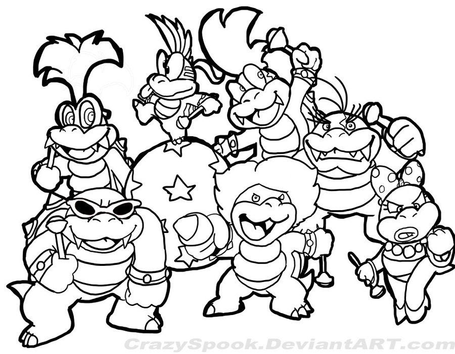 Free Mario Brothers Coloring Pages Printable Download Free Clip