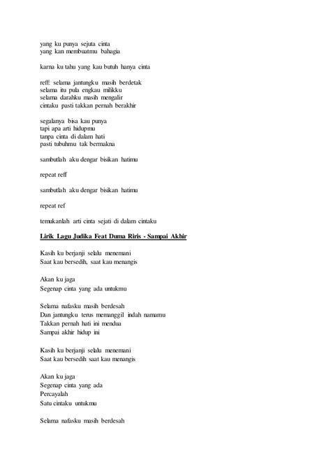 Lirik Lagu Cinta Terbaik yang Romantis dan Mengharukan - Kamu Harus Dengar!