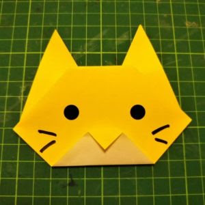 折り紙の猫 ネコ 簡単かわいい折り方3種 保育園の子どももすぐ作れる ちょちょいの工作部屋