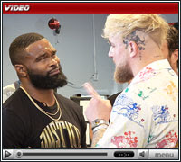 VIDEO HEATED JAKE PAUL VS. TYRON WOODLEY TRASH TALK ...