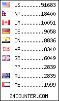 visitors by country counter