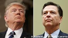 Bildkombo U.S. Präsident Donald Trump und FBI Direktor James Comey