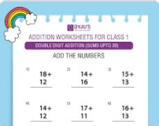 This test/worksheet is designed to cover some of the grade 1 maths topics. challenging maths worksheets for class 1 download free 1st grade