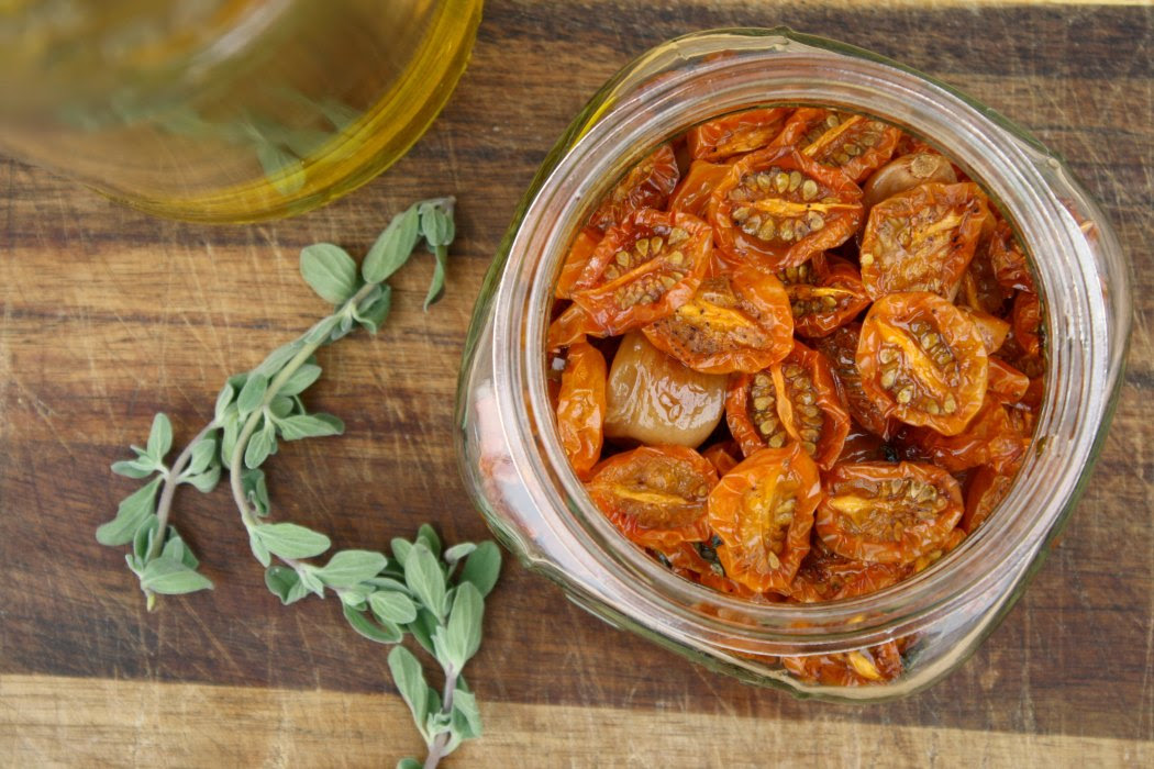 Slow Roasted Yellow Cherry Tomatoes w/ Garlic & Marjoram