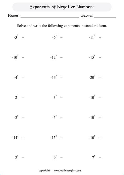 These worksheets provide practice subtracting integers. printable primary math worksheet for math grades 1 to 6 based on the