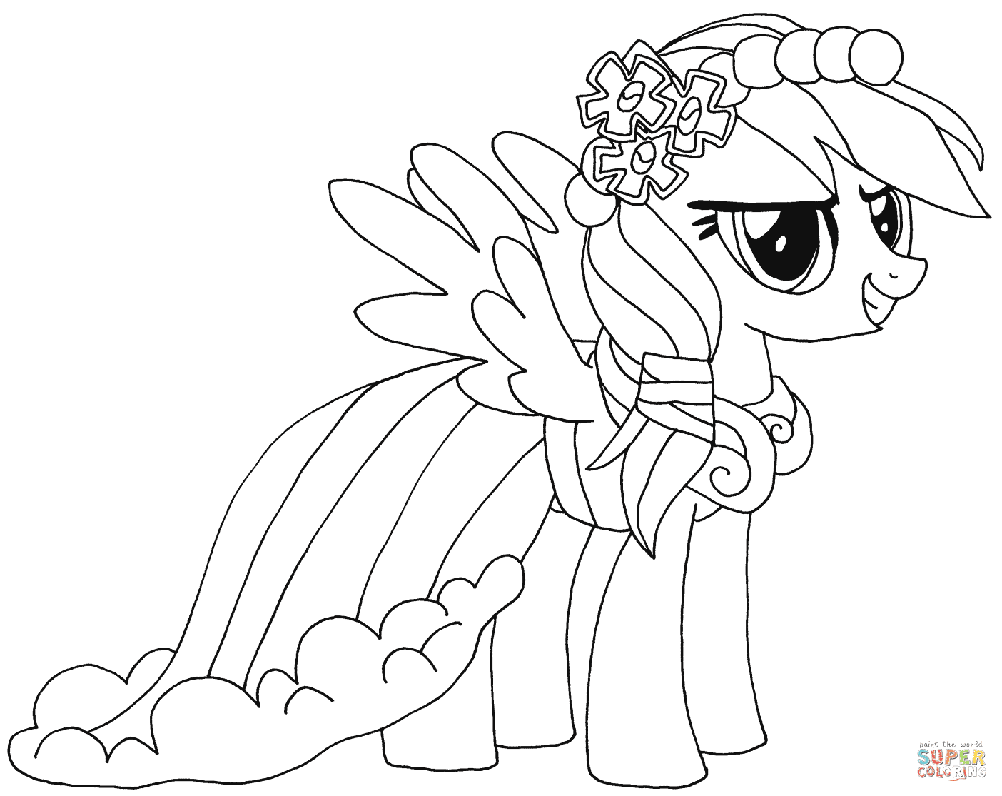 the Rainbow Dash coloring pages