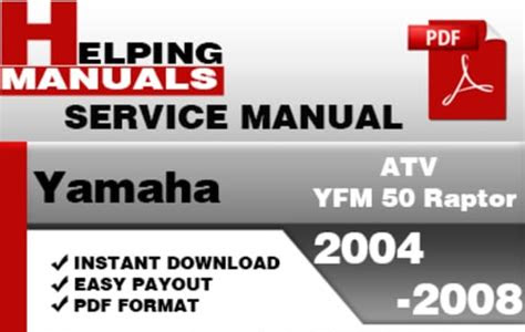 Download yamaha yfm 50 s raptor 2004 2008 atv service repair manual improved EBOOK DOWNLOAD FREE PDF PDF