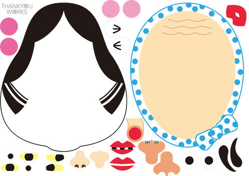 親子でお正月工作 100均マグネットに出力するだけ 可愛い手作り福笑い Thankyou Works Blog