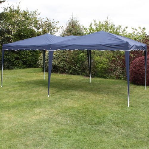 ANDES 6M X 3M FOLDING POP-UP GAZEBO GARDEN PARTY TENT MARQUEE NAVY BLUE