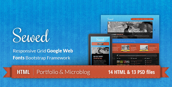 Sewed - Responsive Portfolio and Microblog - Portfolio Creative