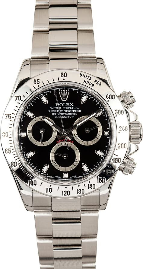 The bezel is also made of stainless steel which gives it a high . Mens Rolex Daytona 116520 - Save At Bob's Watches