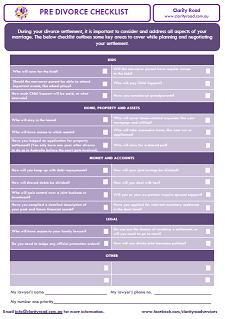 Divorce Worksheets
