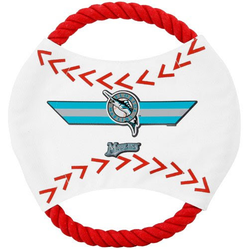See MLB Florida Marlins Flying Rope Disk Dog Toy