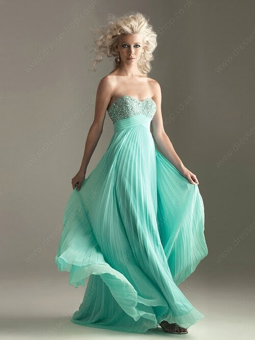 A-line Sweetheart Chiffon Floor-length Beading Prom Dresses